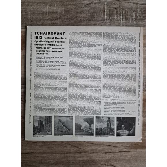 Tchaikovsky - 1812 Festival Overture Op 49 / Capriccio Italien Vinyl LP MG50054 - Picture 3 of 3